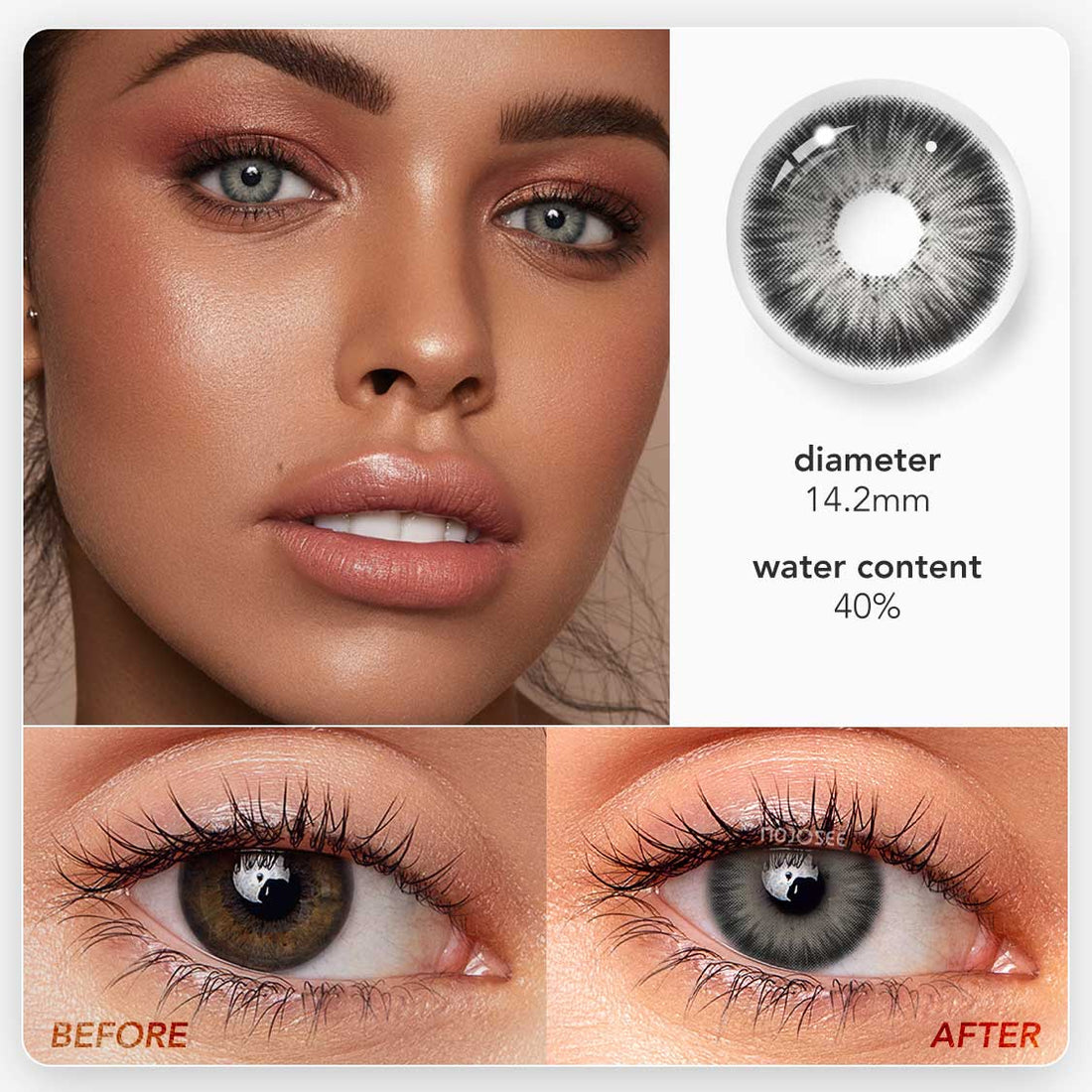 Magnificent Icy volcano Colored Contact Lenses