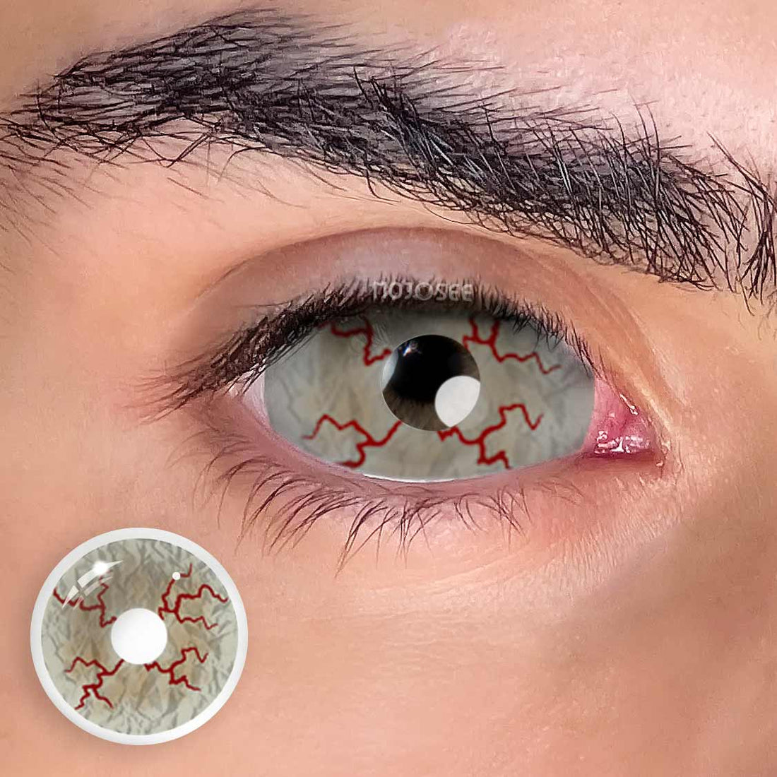 Bloodstained Sclera Colored Contact Lenses for Men
