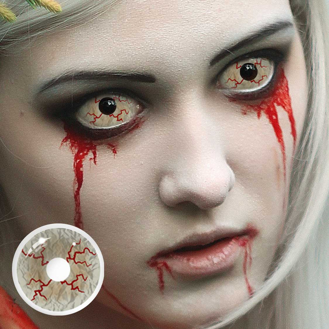 Bloodstained Sclera Colored Contact Lenses