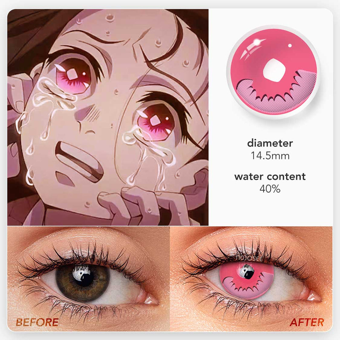 Tanjiro Kamado Cosplay Contact Lenses – Demon Slayer