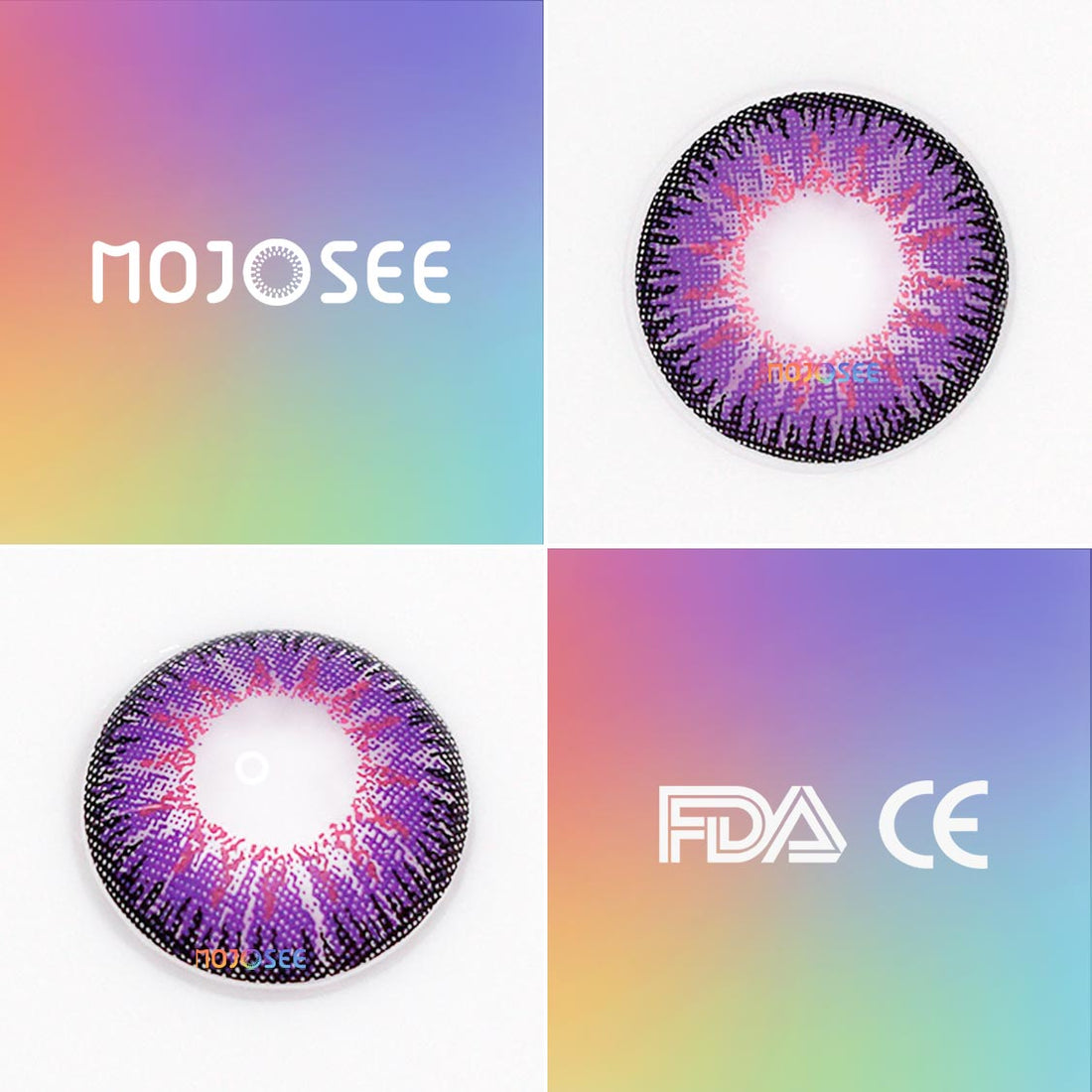 Vika Tricolor Violet Colored Contact Lenses for Men