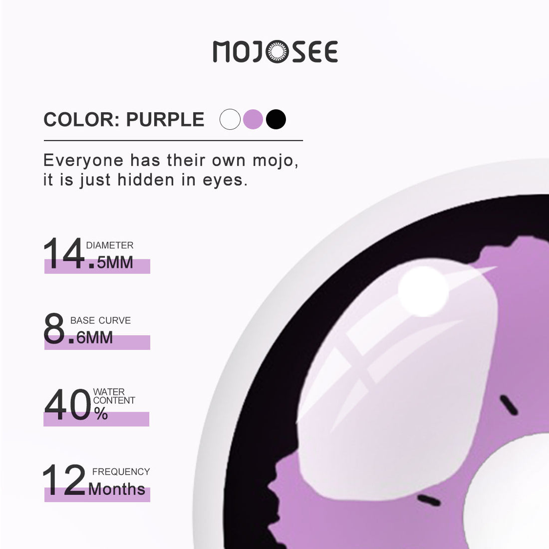 Shizuku Purple Colored Contact Lenses