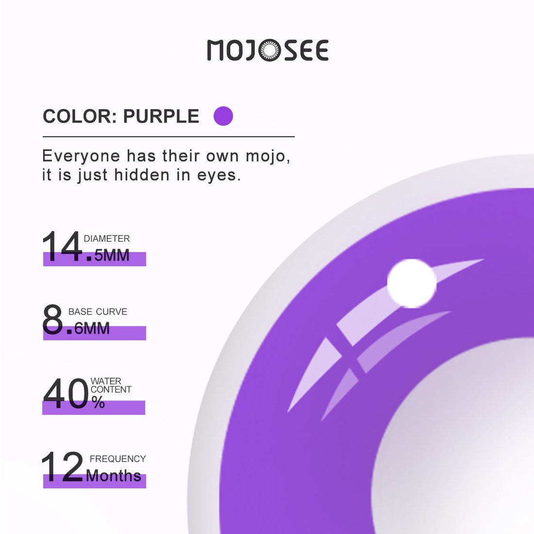 Circle Block Violet Block Colored Contact Lenses for Men