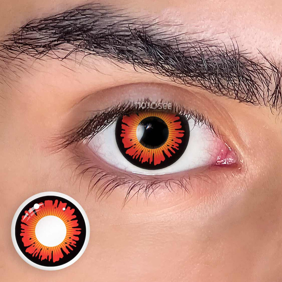 Sun moon Red Wizards Colored Contact Lenses for Men