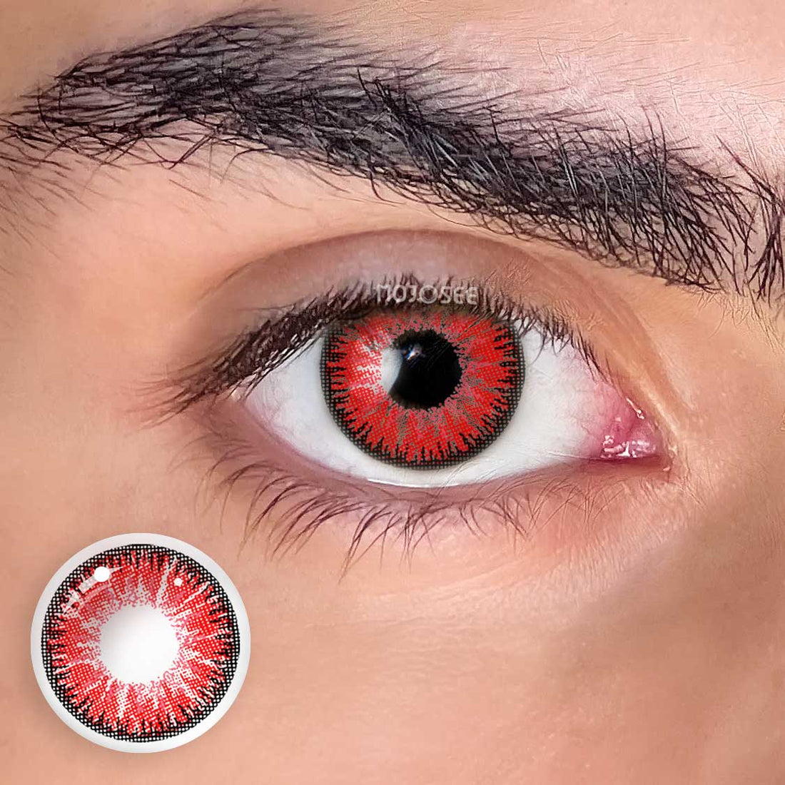 Vika Tricolor Red Colored Contact Lenses for Men