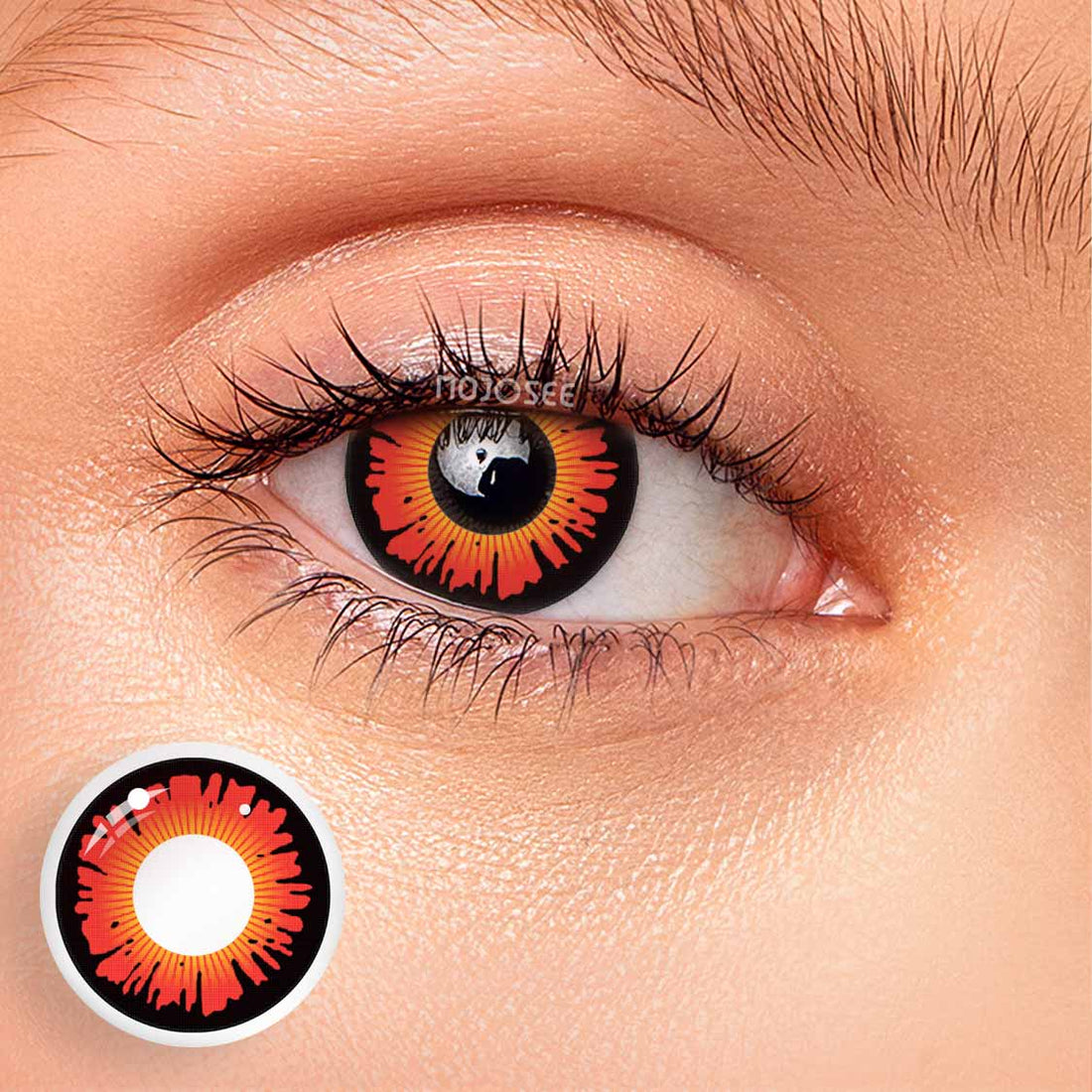 Sun moon Red Wizards Colored Contact Lenses