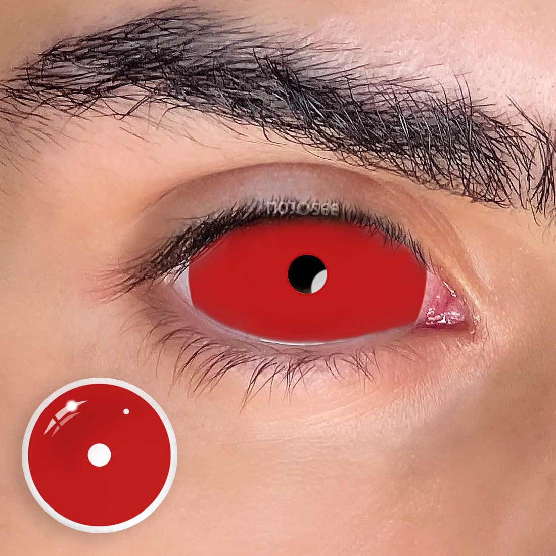 Red Sclera Colored Contact Lenses for Men