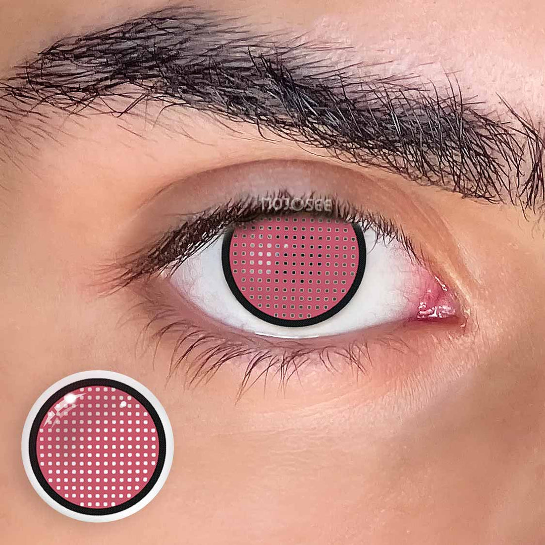 Red Manson Mesh Colored Contact Lenses for Men