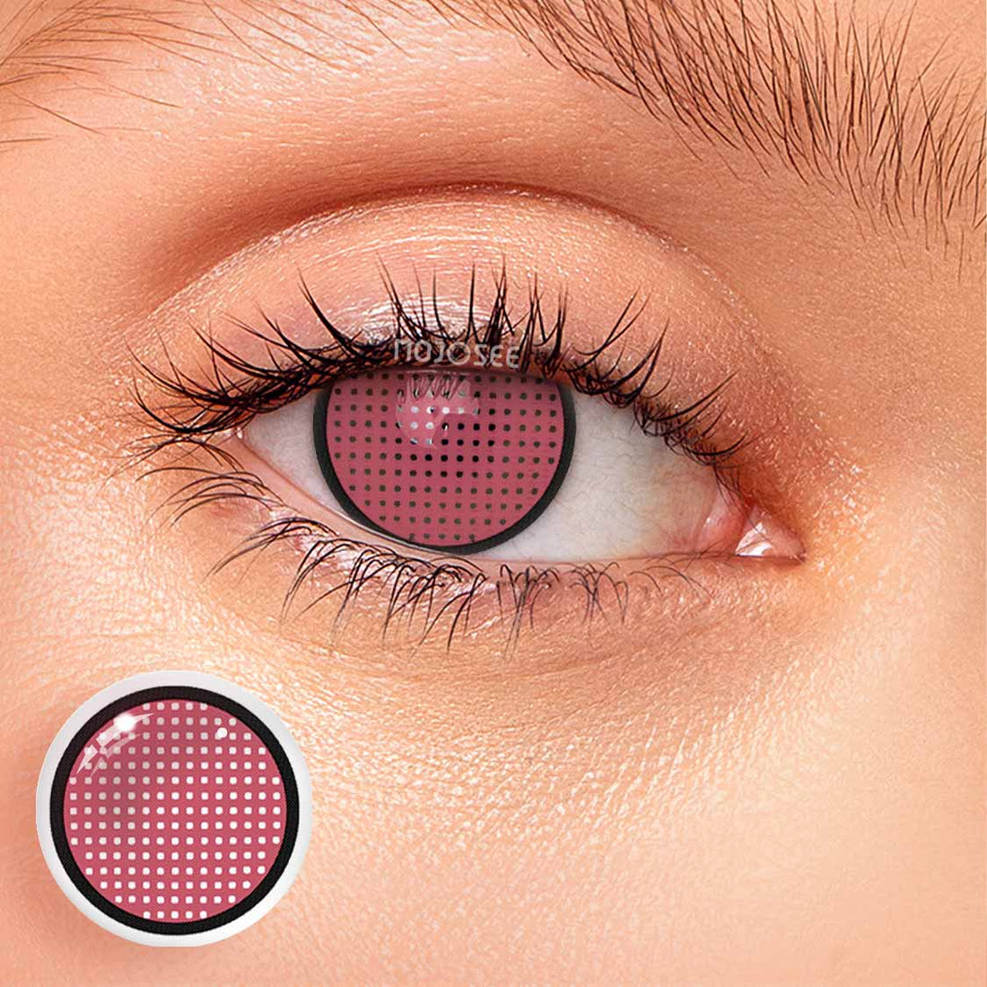 Demon Slayer Red Manson Mesh Colored Contact Lenses