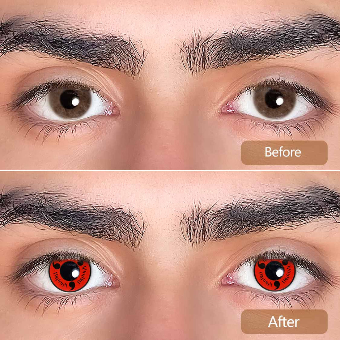Red Sasuke Uchiha Cosplay Contact Lenses for Men – Naruto