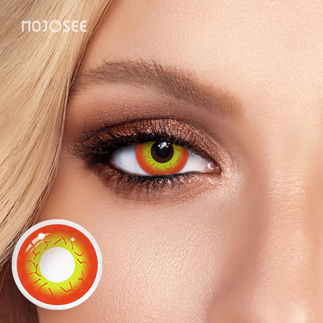 Red & Yellow Villain Eye Contacts Colored Contact Lenses