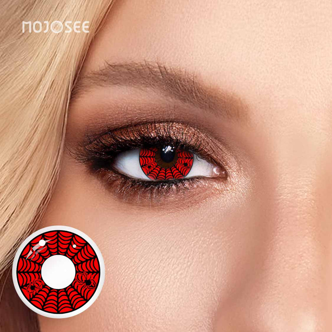 Spider Web Black Colored Contact Lenses
