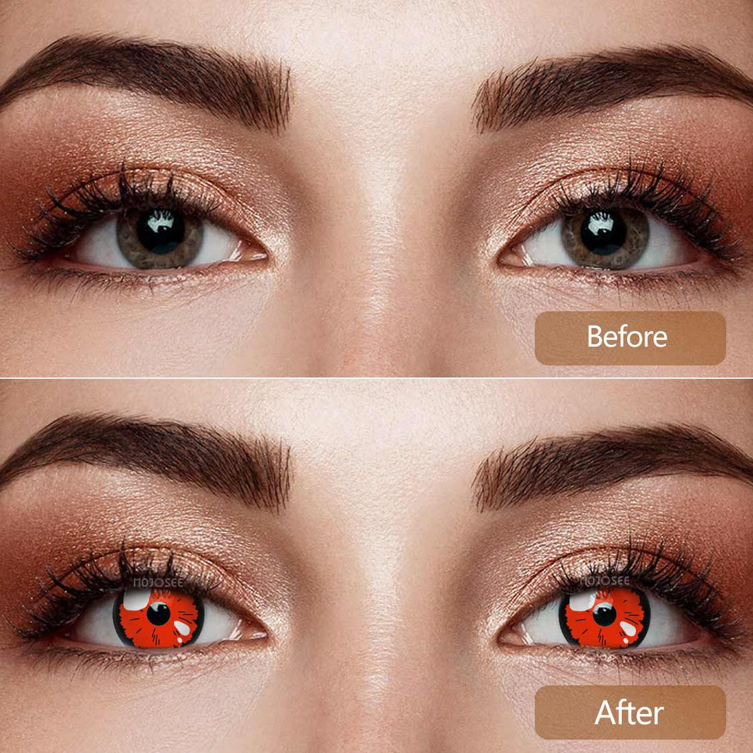 Black Lobelia-Red Colored Contact Lenses