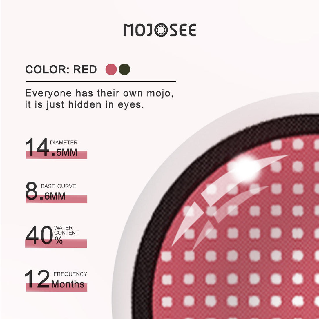 Red Manson Mesh Colored Contact Lenses