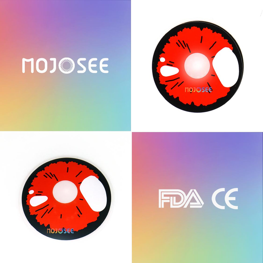 Black Lobelia-Red Colored Contact Lenses
