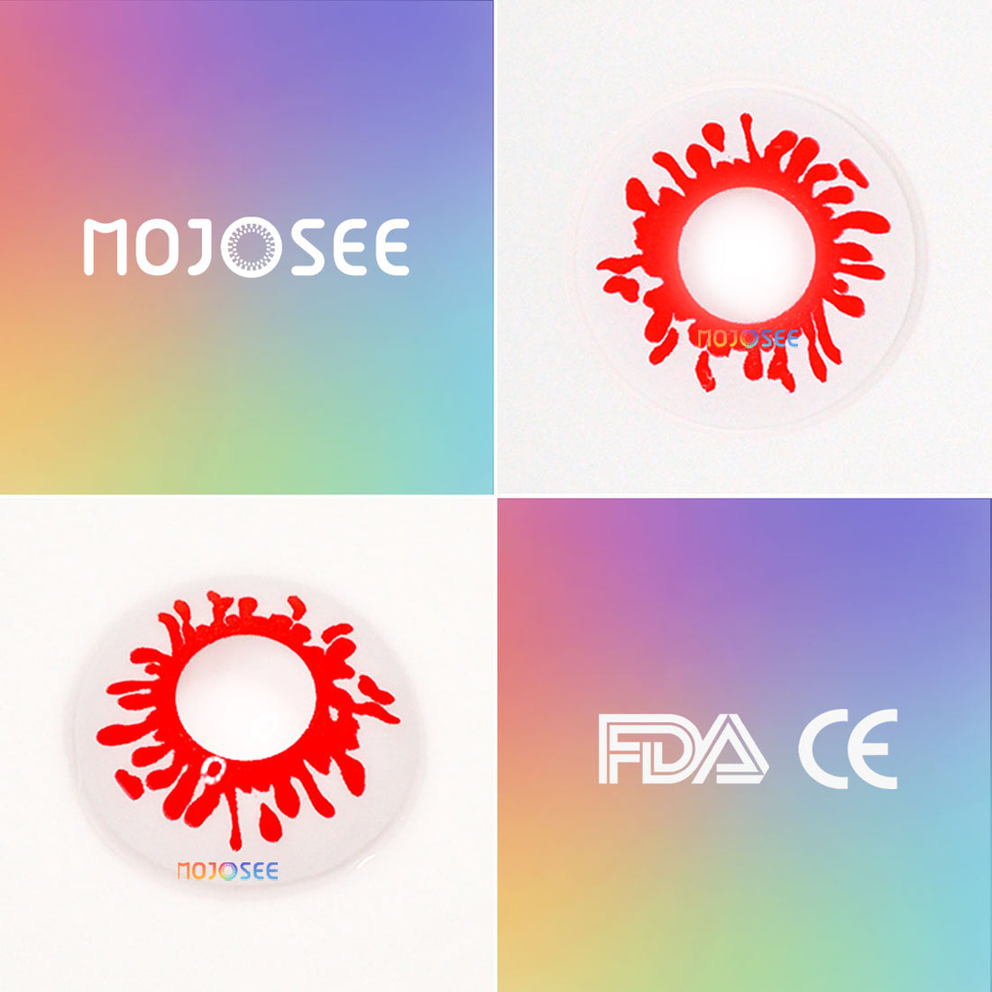 Trauma Red Colored Contact Lenses for Men