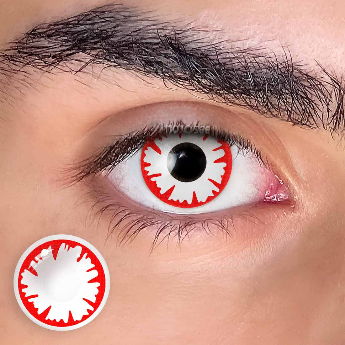 Trauma White Demon Colored Contact Lenses for Men