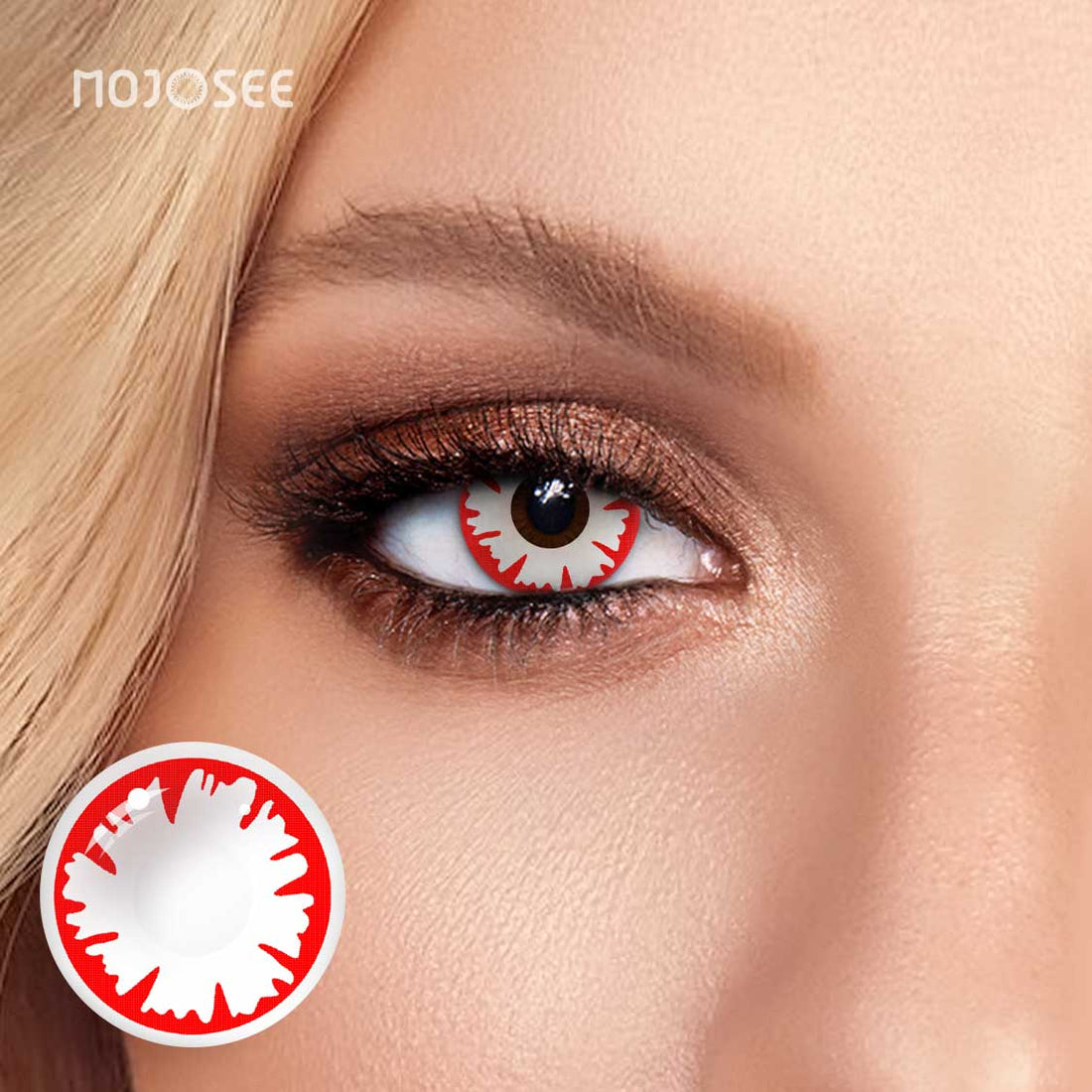 Trauma White Demon Colored Contact Lenses
