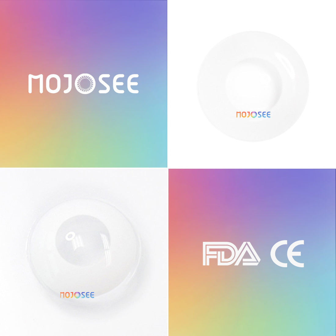 Circle Block White Block Colored Contact Lenses