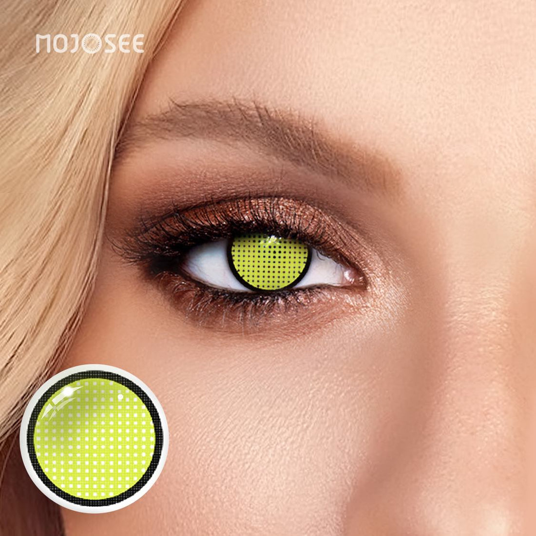 Yellow Mesh Colored Contact Lenses