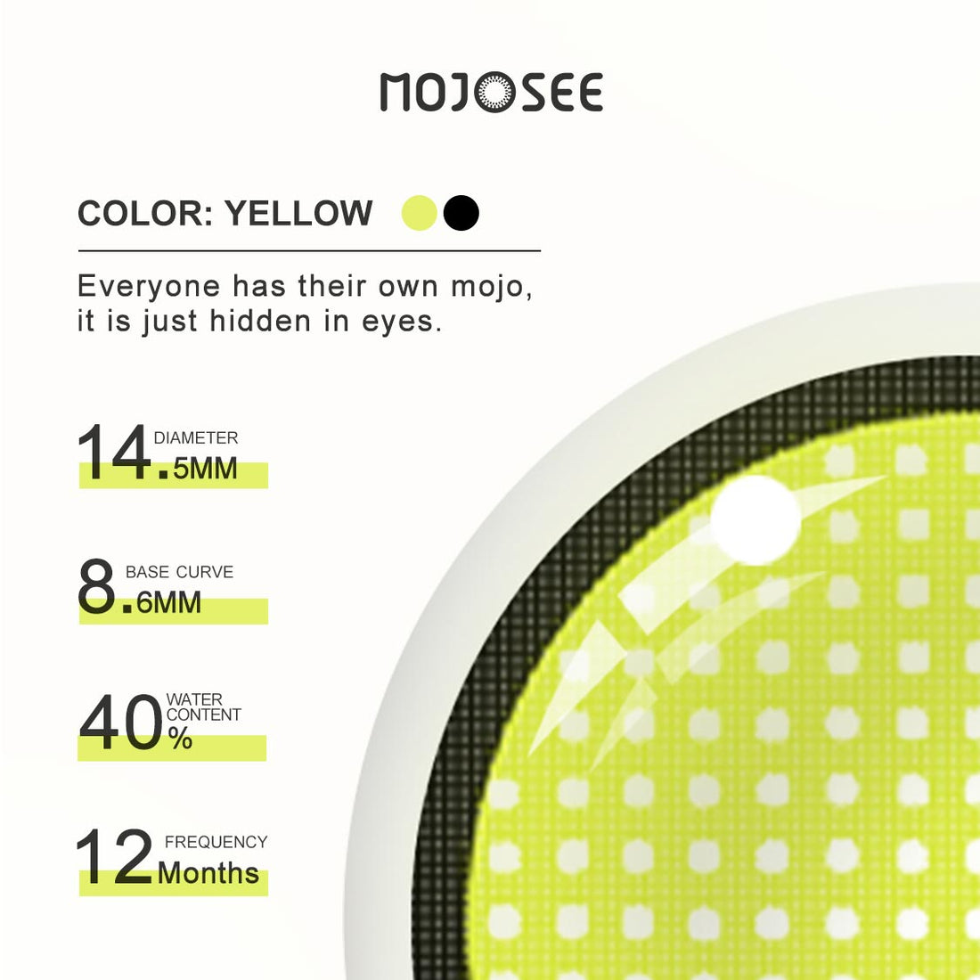 Yellow Mesh Colored Contact Lenses