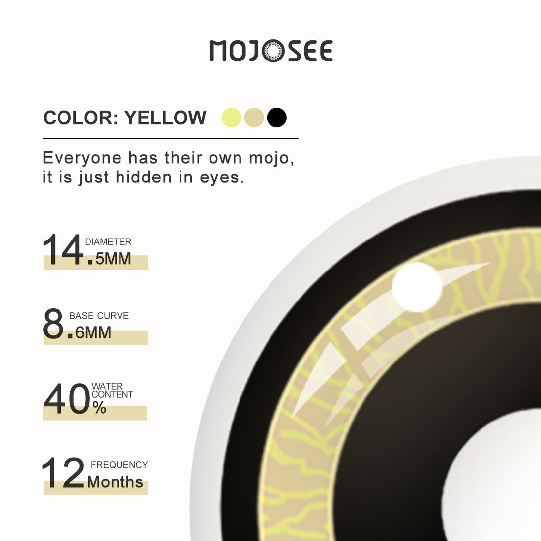 Nebula vdB 12 Yellow Colored Contact Lenses